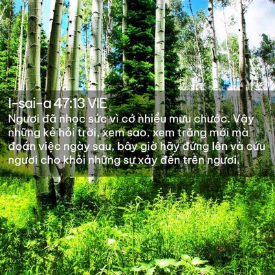 Picture 02 - I-sai-a 47:13 VIE - Ngươi đã nhọc sức vì cớ nhiều mưu - Bible Verse Picture