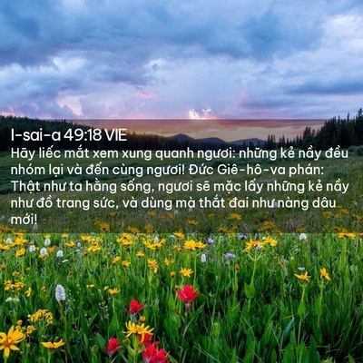 Picture 02 - I-sai-a 49:18 VIE - Hãy liếc mắt xem xung quanh ngươi: những - Bible Verse Picture