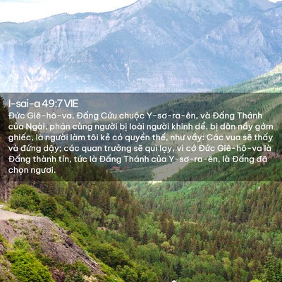 Picture 02 - I-sai-a 49:7 VIE - Đức Giê-hô-va, Đấng Cứu chuộc - Bible Verse Picture