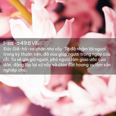 Picture 02 - I-sai-a 49:8 VIE - Đức Giê-hô-va phán như vầy: Ta đã - Bible Verse Picture