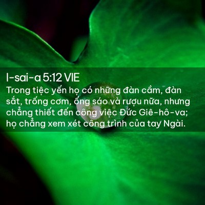 Picture 02 - I-sai-a 5:12 VIE - Trong tiệc yến họ có những đàn cầm, - Bible Verse Picture