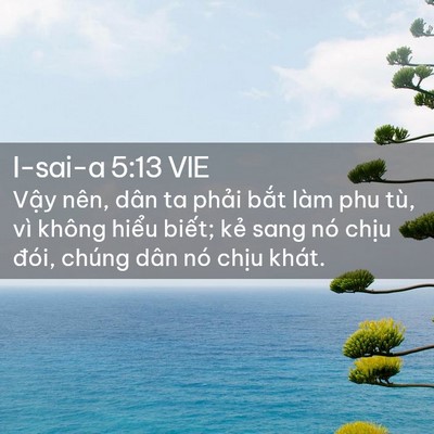 Picture 02 - I-sai-a 5:13 VIE - Vậy nên, dân ta phải bắt làm phu tù, - Bible Verse Picture