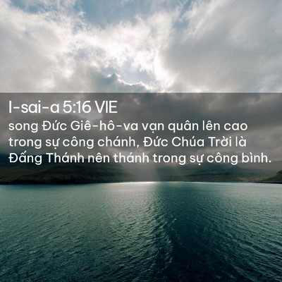 Picture 02 - I-sai-a 5:16 VIE - song Đức Giê-hô-va vạn quân lên cao - Bible Verse Picture