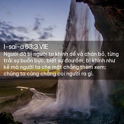 Picture 02 - I-sai-a 53:3 VIE - Người đã bị người ta khinh dể và - Bible Verse Picture