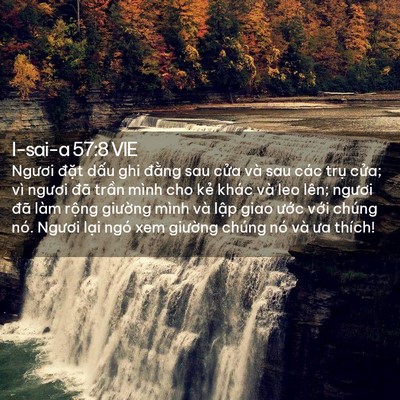 Picture 02 - I-sai-a 57:8 VIE - Ngươi đặt dấu ghi đằng sau cửa và - Bible Verse Picture