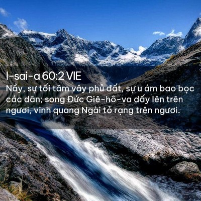 Picture 02 - I-sai-a 60:2 VIE - Nầy, sự tối tăm vây phủ đất, sự u - Bible Verse Picture