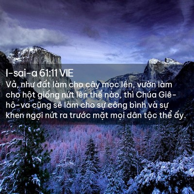 Picture 02 - I-sai-a 61:11 VIE - Vả, như đất làm cho cây mọc lên, - Bible Verse Picture