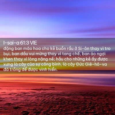 Picture 02 - I-sai-a 61:3 VIE - đặng ban mão hoa cho kẻ buồn rầu ở - Bible Verse Picture