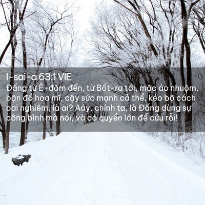 Picture 02 - I-sai-a 63:1 VIE - Đấng từ Ê-đôm đến, từ Bốt-ra - Bible Verse Picture