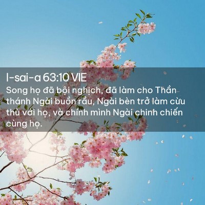 Picture 02 - I-sai-a 63:10 VIE - Song họ đã bội nghịch, đã làm cho - Bible Verse Picture