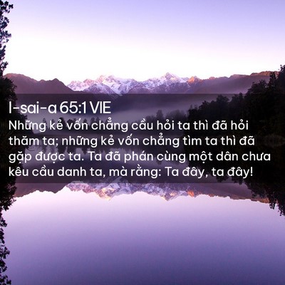 Picture 02 - I-sai-a 65:1 VIE - Những kẻ vốn chẳng cầu hỏi ta thì - Bible Verse Picture