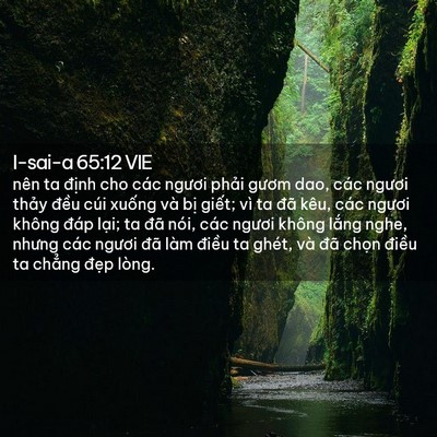 Picture 02 - I-sai-a 65:12 VIE - nên ta định cho các ngươi phải gươm - Bible Verse Picture