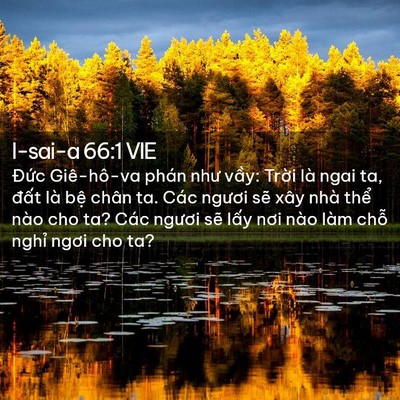Picture 02 - I-sai-a 66:1 VIE - Đức Giê-hô-va phán như vầy: Trời là - Bible Verse Picture