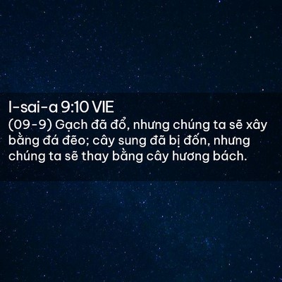 Picture 02 - I-sai-a 9:10 VIE - (09-9) Gạch đã đổ, nhưng chúng ta sẽ - Bible Verse Picture