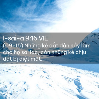 Picture 02 - I-sai-a 9:16 VIE - (09-15) Những kẻ dắt dân nầy làm cho - Bible Verse Picture