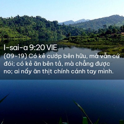 Picture 02 - I-sai-a 9:20 VIE - (09-19) Có kẻ cướp bên hữu, mà vẫn - Bible Verse Picture