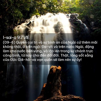 Picture 02 - I-sai-a 9:7 VIE - (09-6) Quyền cai trị và sự bình an của - Bible Verse Picture