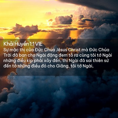 Picture 02 - Khải Huyền 1:1 VIE - Sự mặc thị của Đức Chúa Jêsus Christ - Bible Verse Picture