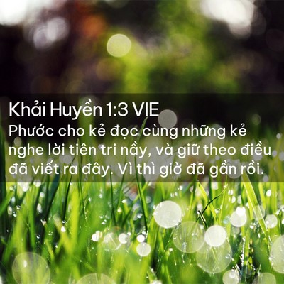 Picture 02 - Khải Huyền 1:3 VIE - Phước cho kẻ đọc cùng những kẻ nghe - Bible Verse Picture