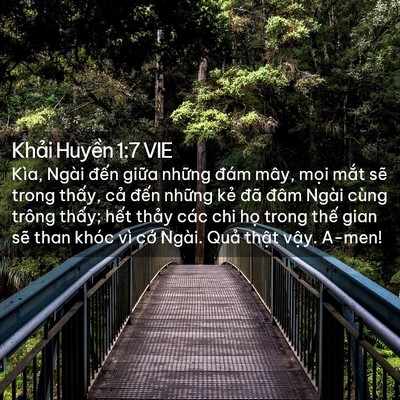 Picture 02 - Khải Huyền 1:7 VIE - Kìa, Ngài đến giữa những đám mây, - Bible Verse Picture