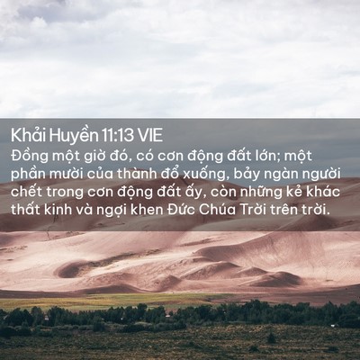 Picture 02 - Khải Huyền 11:13 VIE - Đồng một giờ đó, có cơn động đất - Bible Verse Picture