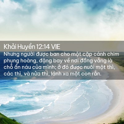Picture 02 - Khải Huyền 12:14 VIE - Nhưng người được ban cho một cặp - Bible Verse Picture