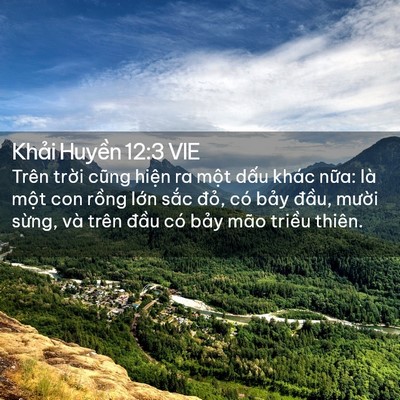 Picture 02 - Khải Huyền 12:3 VIE - Trên trời cũng hiện ra một dấu khác - Bible Verse Picture