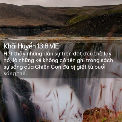 Picture 02 - Khải Huyền 13:8 VIE - Hết thảy những dân sự trên đất - Bible Verse Picture