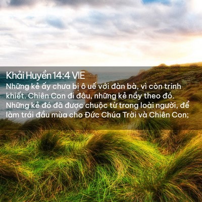 Picture 02 - Khải Huyền 14:4 VIE - Những kẻ ấy chưa bị ô uế với đàn - Bible Verse Picture