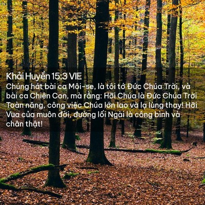 Picture 02 - Khải Huyền 15:3 VIE - Chúng hát bài ca Môi-se, là tôi tớ Đức - Bible Verse Picture