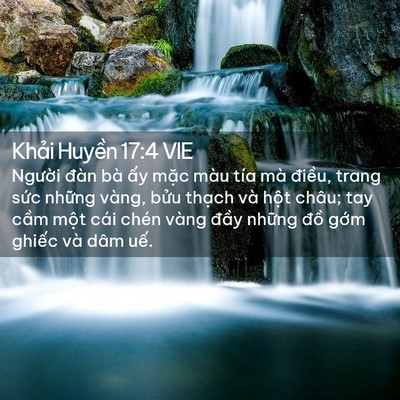 Picture 02 - Khải Huyền 17:4 VIE - Người đàn bà ấy mặc màu tía mà - Bible Verse Picture