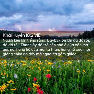 Picture 02 - Khải Huyền 18:2 VIE - Người kêu lớn tiếng rằng: Ba-by-lôn - Bible Verse Picture