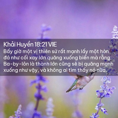 Picture 02 - Khải Huyền 18:21 VIE - Bấy giờ một vị thiên sứ rất mạnh - Bible Verse Picture
