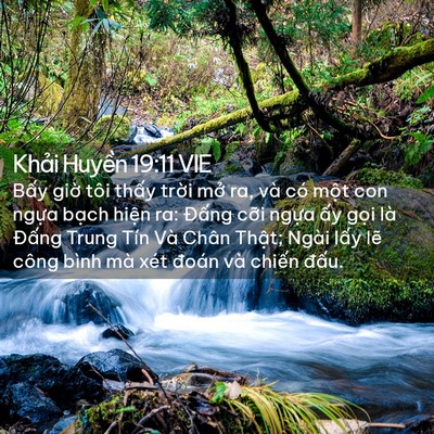 Picture 02 - Khải Huyền 19:11 VIE - Bấy giờ tôi thấy trời mở ra, và có - Bible Verse Picture