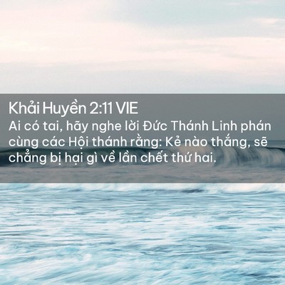Picture 02 - Khải Huyền 2:11 VIE - Ai có tai, hãy nghe lời Đức Thánh Linh - Bible Verse Picture
