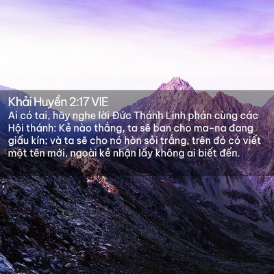 Picture 02 - Khải Huyền 2:17 VIE - Ai có tai, hãy nghe lời Đức Thánh Linh - Bible Verse Picture