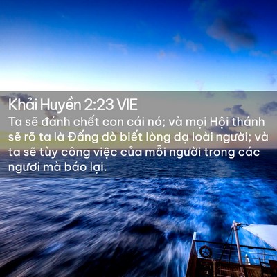 Picture 02 - Khải Huyền 2:23 VIE - Ta sẽ đánh chết con cái nó; và mọi - Bible Verse Picture