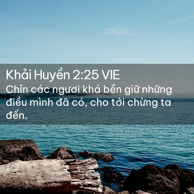 Picture 02 - Khải Huyền 2:25 VIE - Chỉn các ngươi khá bền giữ những - Bible Verse Picture