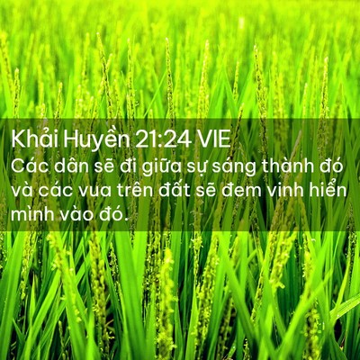 Picture 02 - Khải Huyền 21:24 VIE - Các dân sẽ đi giữa sự sáng thành đó - Bible Verse Picture