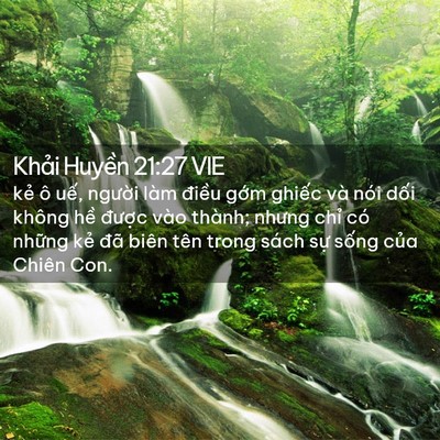 Picture 02 - Khải Huyền 21:27 VIE - kẻ ô uế, người làm điều gớm ghiếc - Bible Verse Picture