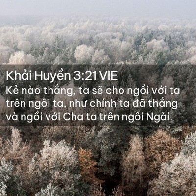 Picture 02 - Khải Huyền 3:21 VIE - Kẻ nào thắng, ta sẽ cho ngồi với ta - Bible Verse Picture