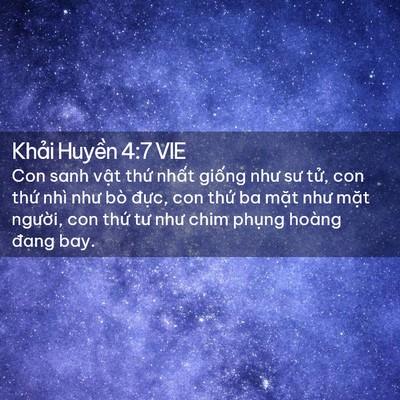 Picture 02 - Khải Huyền 4:7 VIE - Con sanh vật thứ nhất giống như sư - Bible Verse Picture