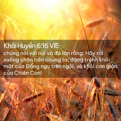 Picture 02 - Khải Huyền 6:16 VIE - chúng nói với núi và đá lớn rằng: - Bible Verse Picture