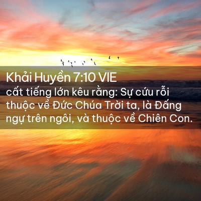 Picture 02 - Khải Huyền 7:10 VIE - cất tiếng lớn kêu rằng: Sự cứu rỗi - Bible Verse Picture