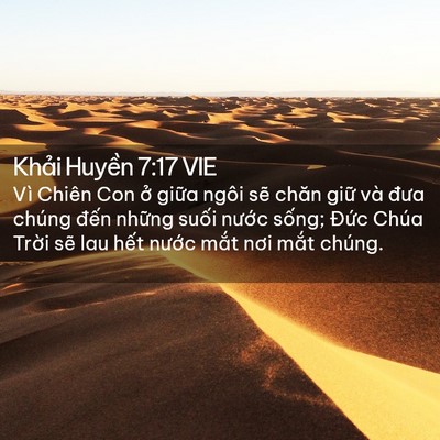 Picture 02 - Khải Huyền 7:17 VIE - Vì Chiên Con ở giữa ngôi sẽ chăn giữ - Bible Verse Picture
