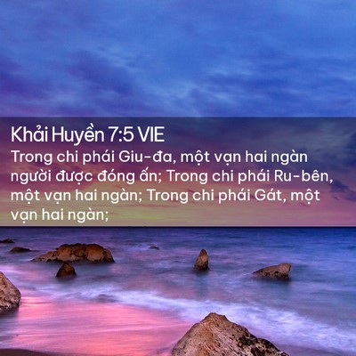 Picture 02 - Khải Huyền 7:5 VIE - Trong chi phái Giu-đa, một vạn hai ngàn - Bible Verse Picture