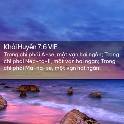 Picture 02 - Khải Huyền 7:6 VIE - Trong chi phái A-se, một vạn hai ngàn; - Bible Verse Picture