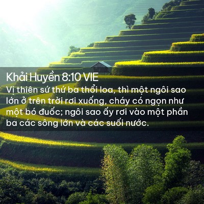 Picture 02 - Khải Huyền 8:10 VIE - Vị thiên sứ thứ ba thổi loa, thì một - Bible Verse Picture