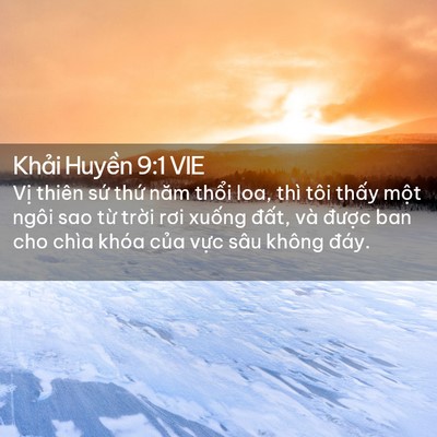 Picture 02 - Khải Huyền 9:1 VIE - Vị thiên sứ thứ năm thổi loa, thì tôi - Bible Verse Picture