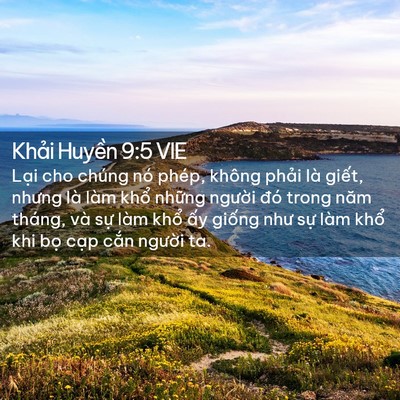 Picture 02 - Khải Huyền 9:5 VIE - Lại cho chúng nó phép, không phải là - Bible Verse Picture